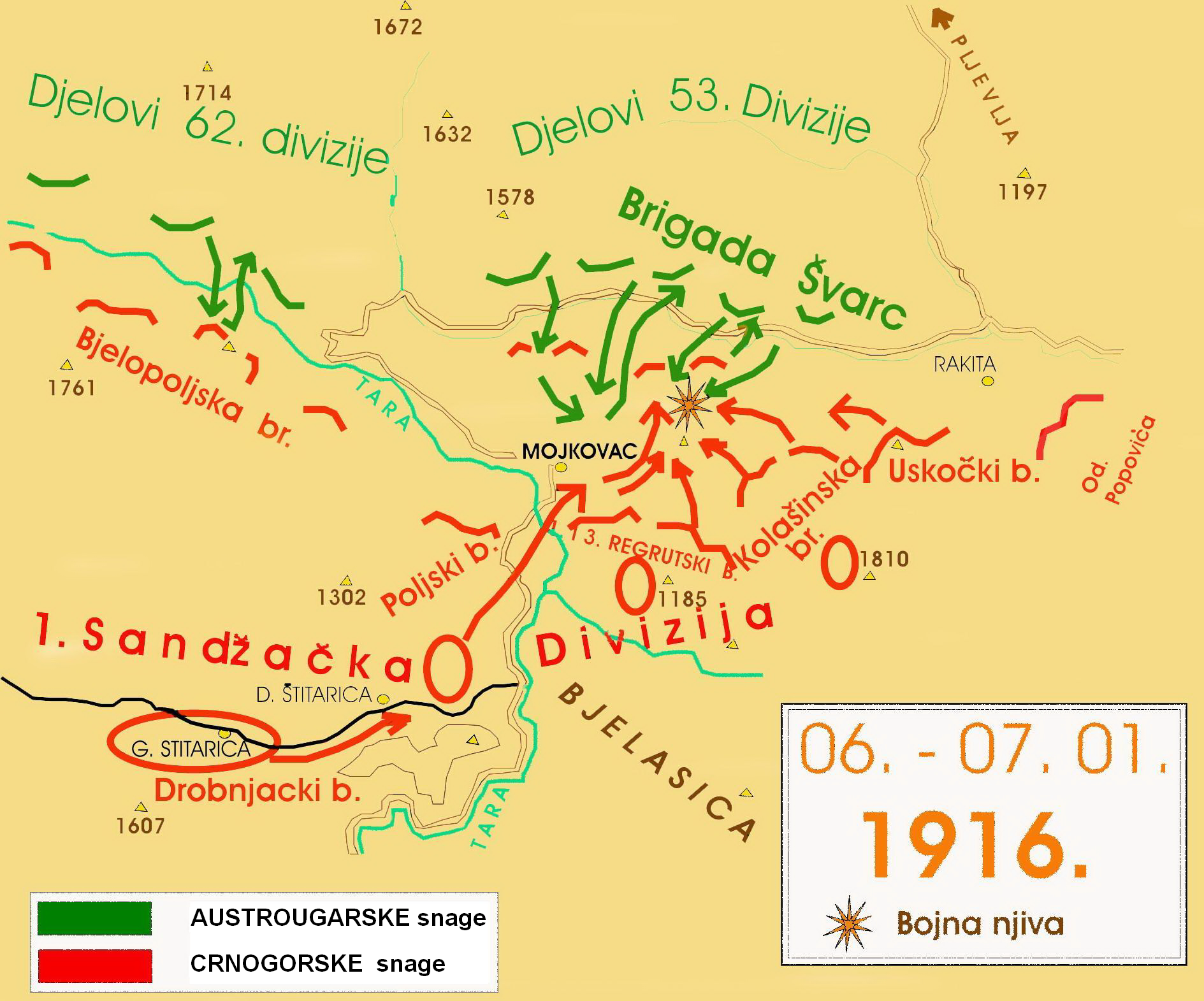 Crna Gora - Mojkovac  1916/ vremenskalinija.me